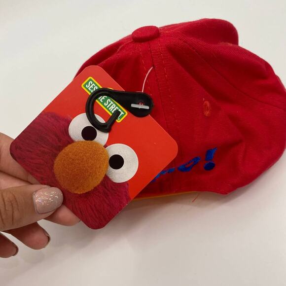 Sesame Street Elmo Snapback Hat Kids Red Baseball Cap Embroidered Adjustable NEW - Picture 5 of 8